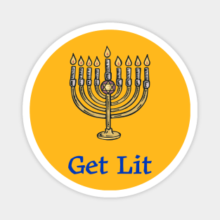 Get Lit Chanukah Magnet